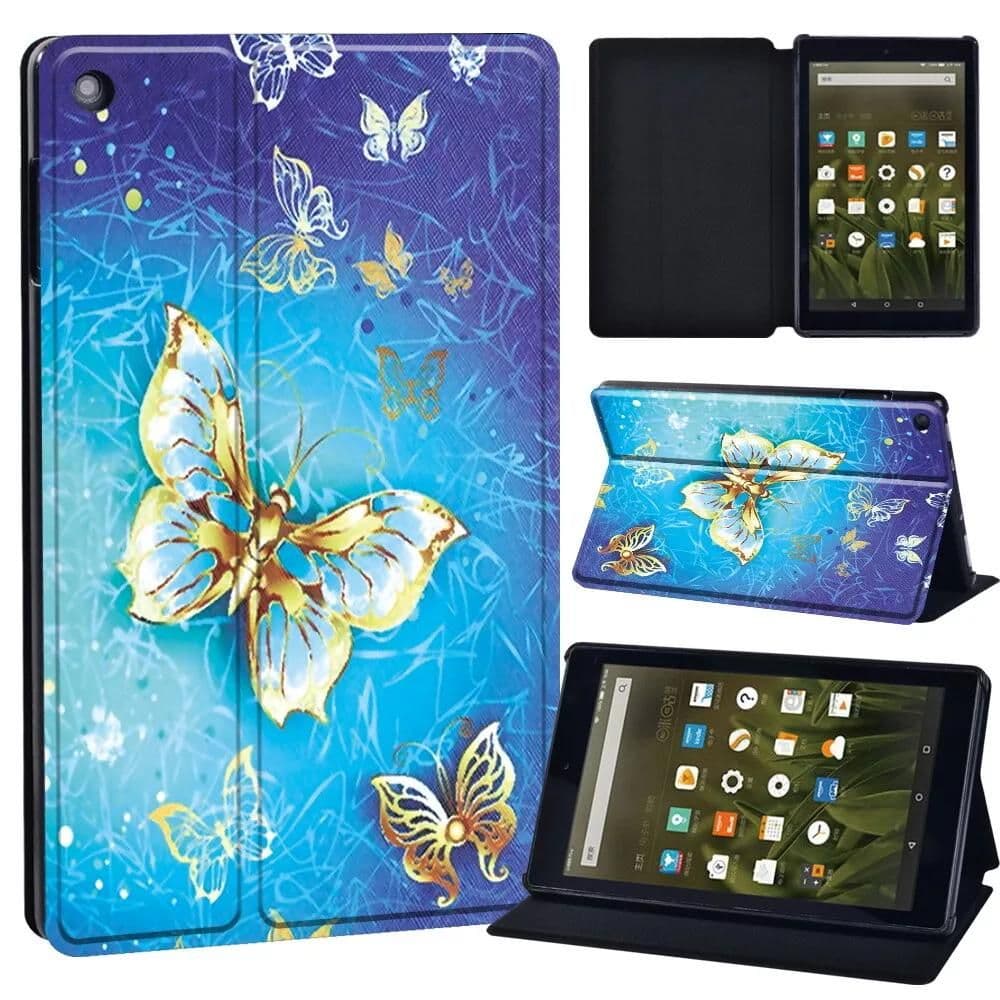 Amazon Fire Tablet Case - Golden Butterflies